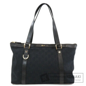 Gucci Monogram Abbey Tote Shoulder Bag black